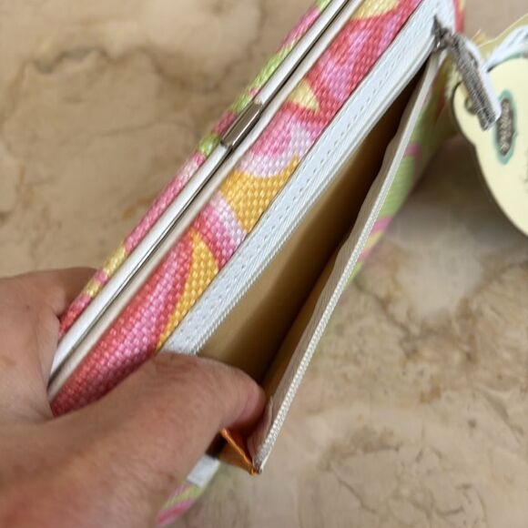 NWT Spartina 459 Sea Island Linen & Leather Wallet - Picture 8 of 8